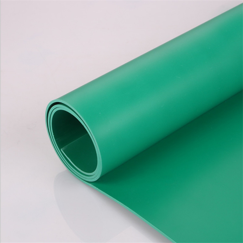 PVC green soft board 1.3m wide anti-corrosion anti-pressure lining plate thick plastic green rubber board workshop floor anti-slide