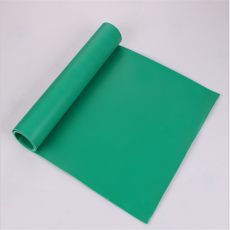 PVC green soft board 1.3m wide anti-corrosion anti-pressure lining plate thick plastic green rubber board workshop floor anti-slide